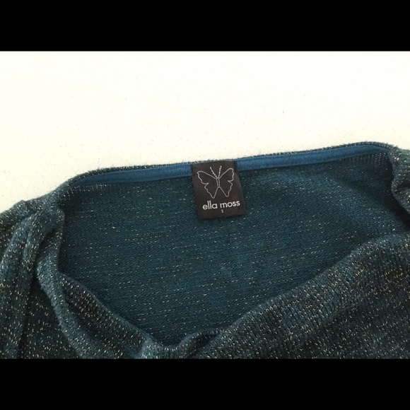 ELLA MOSS emerald sparkle sweater SZ S - Picture 4 of 4